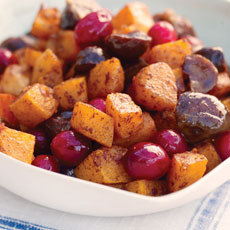 Butternut Squash with Cranberries and Sweet Chestnuts