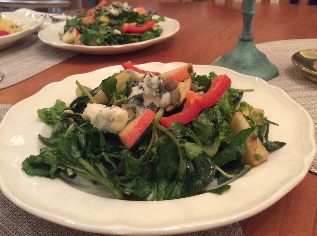 Apple, Cress and Blue Cheese Tossed Salad