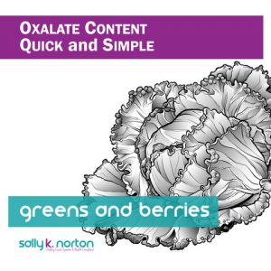 Image of cabbage supports title page for oxalate content of greens and berries